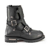 Milwaukee Leather MBM9076 Men’s Black Tactical Logger Leather Boots with Buckle Enhancement