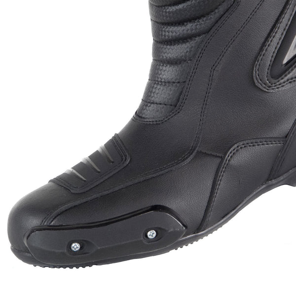 Vulcan V300 Men's 'Velocity' Black Leather Motorcycle Racing Sport Boots with Shift Protection