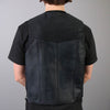 Hot Leathers VSM1033 Men's Black 'Classic Side Lace' Leather Vest