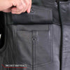 Hot Leathers VSM1052 Men's Black 'Patriotic' Conceal and Carry Leather Vest