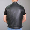 Hot Leathers VSM1053 Men's Black 'Don't Tread On Me' Conceal and Carry Leather Vest