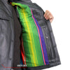 Hot Leathers VSM1057 Men’s Black 'Mexican Blanket' Conceal and Carry Leather Vest