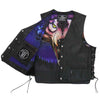 Hot Leathers VSM1062 Men's Black 'Lone Wolf' Conceal and Carry Side Lace Leather Vest