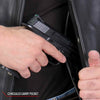 Hot Leathers VSM1062 Men's Black 'Lone Wolf' Conceal and Carry Side Lace Leather Vest