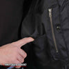 Hot Leathers VSM2002 Men's Black 'Back Off Finger' Conceal and Carry Leather Vest