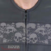 Hot Leathers VSM2003 Men's Black 'Ancient Skulls' Conceal and Carry Leather Vest