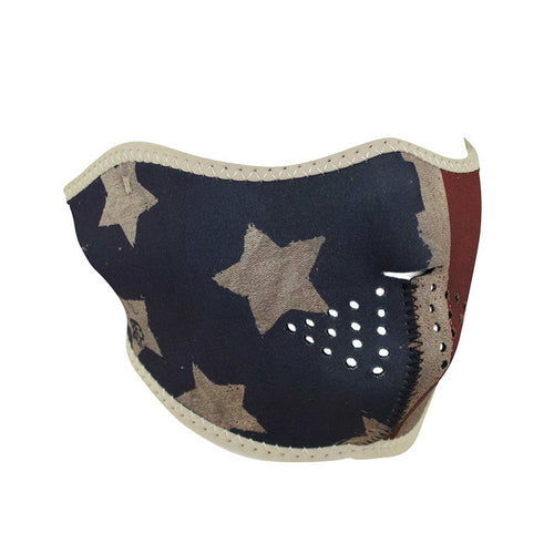 ZanHeadgear WNFM408H Neoprene Half Face Mask Patriot Vintagfe Design Half Face Mask