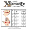 Xelement XG198 Men's Embroidered 'Flamed' Fingerless Black and Red Motorcycle Leather Gloves