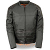 Milwaukee Leather MPM1755 Men's 'Assault Style' Black Leather and Textile M/C Jacket