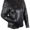 Xelement XS6332 Women's 'Road Queen' Black Premium Leather Motorcycle Rider Jacket with X-Armor Protection