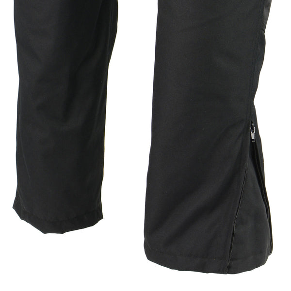 Men's XS2821 Black Water-Resistant Nylon Racing Over Pants with Armor