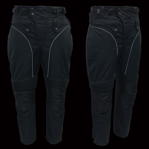 Men's XS2821 Black Water-Resistant Nylon Racing Over Pants with Armor