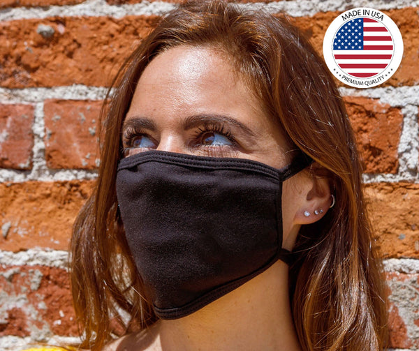 Xelement XS8003 'Black' USA Made 100 % Cotton Protective Face Mask