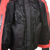 Xelement XS8161 Men's 'Venture' All Season Black with Red Tri-Tex and Mesh Motorcycle Rider Jacket with X-Armor