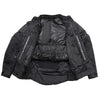 Xelement XS8160 Men's 'Shadow' All Season Black Tri-Tex and Mesh Motorcycle Rider Jacket with X-Armor Protection