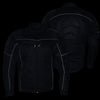 Xelement XS8160 Men's 'Shadow' All Season Black Tri-Tex and Mesh Motorcycle Rider Jacket with X-Armor Protection