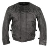 Xelement XS8161 Men's 'Venture' All Season Black with Red Tri-Tex and Mesh Motorcycle Rider Jacket with X-Armor
