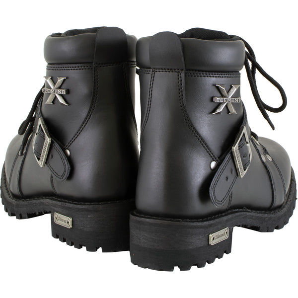 Xelement 2469 Women's 'Ultimate' Black Leather Advanced Lace-Up Motorcycle Biker Boots