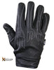 Xelement XG690 Men's Black Leather Naked Motorcycle Gloves