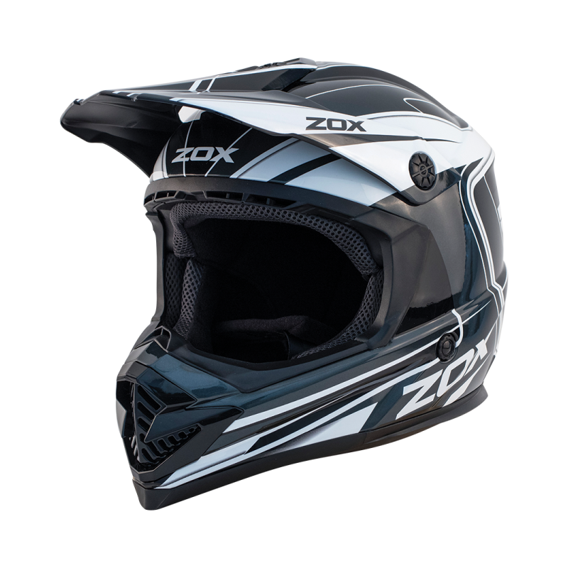 ZOX ST 1561C Rush Jr Dark Silver Youth Motocross Helmet