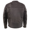 Milwaukee Leather-MLM1502-Men's Vented Scooter Leather Jacket with Cool Tec® Leather & Side Stretch