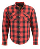 Milwaukee Performance-MPM1631-Men's Black and Red Armored Checkered Flannel Biker Shirt w/ Aramid® by DuPont™ Fibers