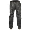 Xelement B7440 Men's Black Leather Motorcycle Over Pants with Side Zipper and Snaps