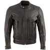 Xelement B7496 'Bandit' Men's Retro Distressed Brown Leather Motorcycle Jacket with X-Armor Protection