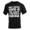 Biker Clothing Co. BCC116013 Men's Black 'Don't Expect Covid-19 To Last' T-Shirt