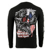 Biker Clothing Co. BCC117012 Men's Black 'Make America Great Again' Motorcycle Long Sleeve T-Shirt