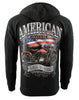 Biker Clothing Co. BCC118001 Men's Black 'American Made-Free To Ride' Motorcycle Hoodie