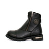 Hot Leathers BTL1002 Ladies Black 6-inch Double Zip Cap Toe Leather Boots