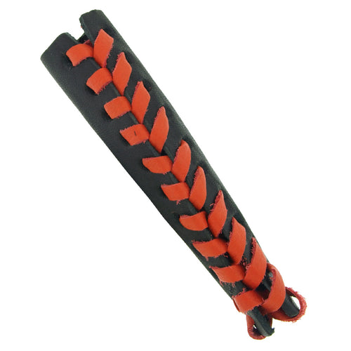 Hot Leathers CCA1016 Lace-Up Black and Orange Motorcycle Clutch Cover