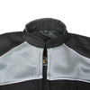 Xelement CF511 Men's 'Guardian' Black and Silver Mesh Sports Jacket with X-Armor Protection
