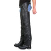 Hot Leathers CHM1010 Men’s Black 4 Pocket Leather Chaps with Lining