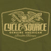 Official Cycle Source Magazine CSM1007 Men’s Eagle Military Green T-Shirt