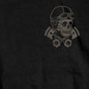 Hot Leathers GMD1418 Men's Black 'Vintage Skull and Cross Pistons' Double Sided T-Shirt