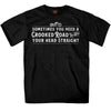 Hot Leathers GMS1438 Men’s ‘Crooked Road‘ Short Sleeve Black T-Shirt