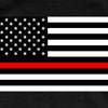 Hot Leathers GMS1446 Mens Thin Red Line USA Flag Black T-Shirt