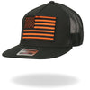 Hot Leathers GSH2009 Orange USA Flag Snapback Hat