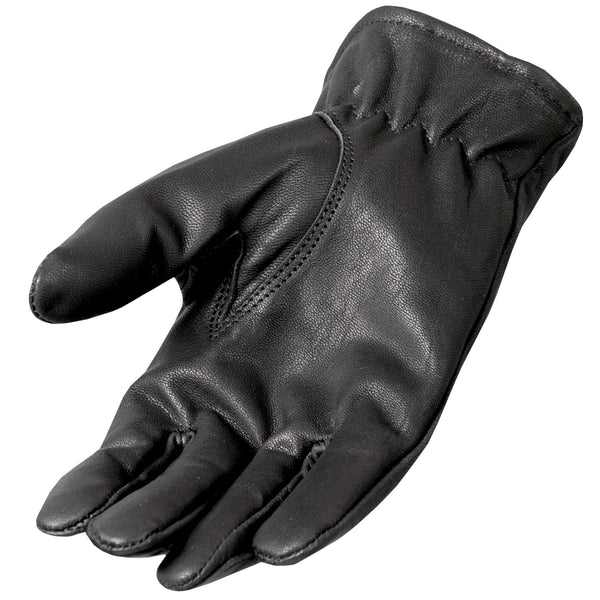 Hot Leathers Brown Unlined Fingerless Leather Gloves with Padded Palm Size 2XL