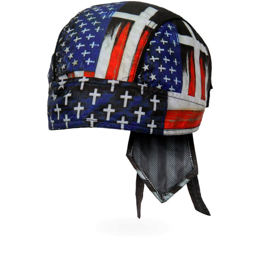 Hot Leathers HWH1120 Flag Cross Headwrap