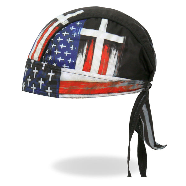 Hot Leathers HWH1120 Flag Cross Headwrap