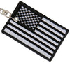 Hot Leathers KCH1061 Black and White American Flag Keychain