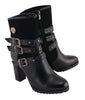 Milwaukee Performance MBL9433 Womens Black Triple Buckle Strap Riding Boot with Block Heel