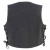 Milwaukee Leather MDK3900 Kids Classic Black Denim Side Lace Vest