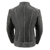 Milwaukee Leather MLL2526 Women's 'Elegant' Distressed Gray Detail Laced Leather Jacket