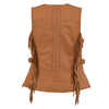 Milwaukee Leather MLL4566 Ladies Fringed Leather Saddle Snap Front Vest