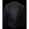 Milwaukee Leather MLM1505 Men's 'Assault Racer' Black Leather Jacket with Triple Side Straps