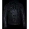 Milwaukee Leather MLM1538 Men's Distressed Brown Leather ‘Utility Pocket’ Vented Jacket with Removable Hoodie